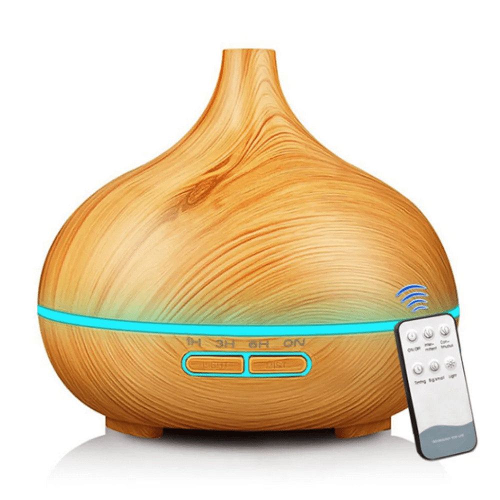 BRJSQJP 550ml Wood Color USB Aroma Diffuser Essential Oil Diffuser with ...
