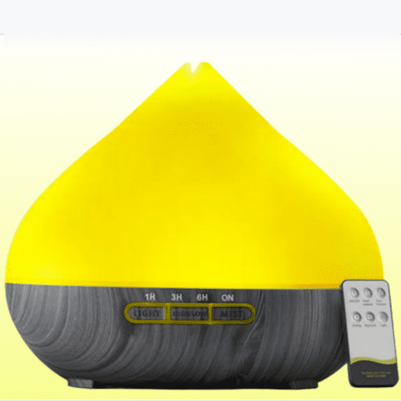 BRJSQJP Ultrasonic 500ml Peach Oil Diffuser Remote Control LED Lights  Air Humidifier for Aroma