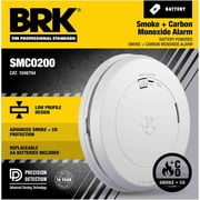 BRK SMCO200 Battery-Operated Combination Smoke & Carbon Monoxide Alarm with Slim Profile Design, 1-Pack