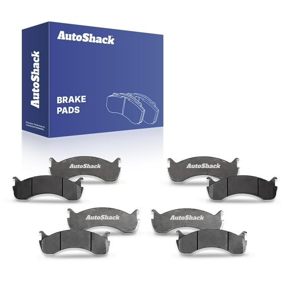 AutoShack Front & Rear Ceramic Brake Pad Set for Fleetwood, Bounder Classic 2010, 2013 Bounder 2010, 4 X 2 L6 6.7L V8 8.1L V10 6.8L