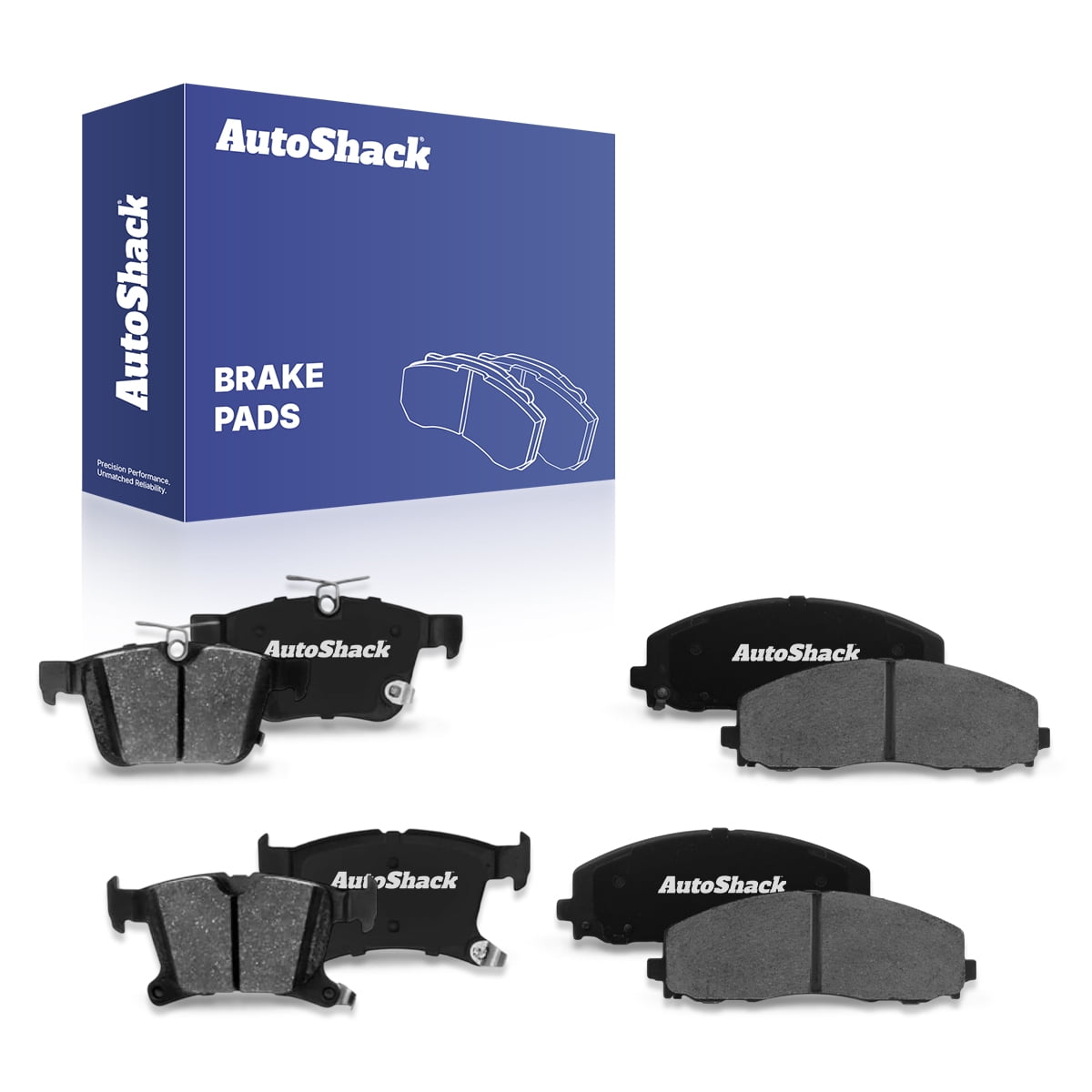 AutoShack Front & Rear Ceramic Brake Pad Set for Chrysler, Pacifica 2017-2023 Voyager 2020-2023, AWD FWD V6 3.6L