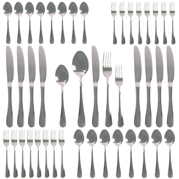 BRKURLEG 40PCS Silverware Set for 8, Premium Stainless Steel Flatware Set, Mirror Polished Tableware Cutlery Utensil Set for Home Kitchen Restaurant, Dishwasher Safe