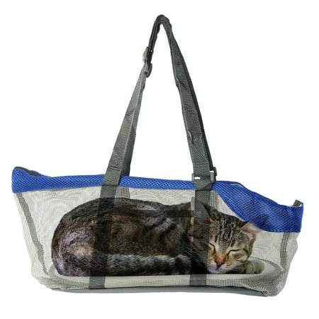 BRKURLEG Adjustable Small Dog Cat Carrier, Breathable Mesh Travel Sling Pet Carrying Shoulder Bag for Small Dogs Cats, Hands-Free Cat Dog Holder