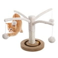 thumbnail image 1 of BRKURLEG Cat Scratching Post Tree, Cat Scratcher with Sisal Rope Spring Branches Cat Interactive Plush Ball Toy, Claw Scratch for Indoor Cats Kittens Play and Relax, Cat Supplies, 1 of 7
