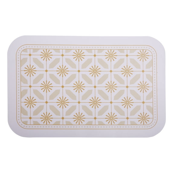 BRKURLEG Waterproof PU Leather Placemats, Table Mat Heat Resistant, Non-Slip Tableware Pad, Easy Wipe and Clean Kitchen Dining Table Place Mats, Dining Table Decor 12×18