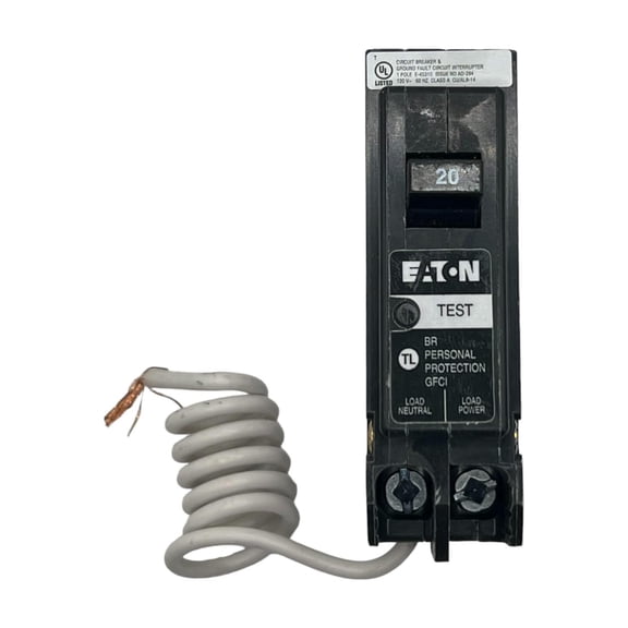 BRN120GF Br Gfci, 5ma, 1 Pole, 10kaic, 20a, Pigta