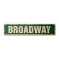 thumbnail image 1 of BROADWAY Vintage Aluminum Street Sign new york nyc new show rustic metal tin | Indoor/Outdoor |  30" Wide, 1 of 4