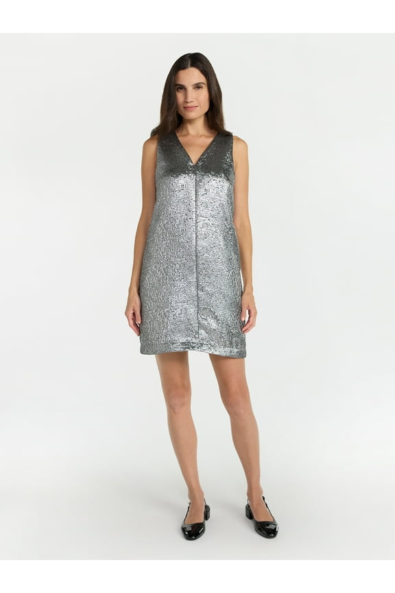 Women's Brocade Shift Dress, XS-XXXL