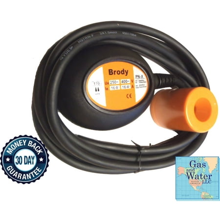 BRODY New Automatic Float Switch Water Level Sensor on/off Control with 10' Cable