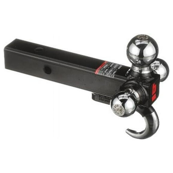 BROK Triball Ball Mount 2"Shank,Comes with 1 7/8", 2" & 2 5/16" Ball and Chrome Hook, 6000 lbs