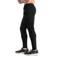thumbnail image 1 of BROKIG Men's Zip Cargo Jogger Pants Gym Workout Athletic Sweatpants with Pockets (Large, Black), 1 of 8