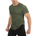 thumbnail image 1 of BROKIG Mens BOLD Gym Workout Shirt, Casual-Fit Lightweight Muscle T-Shirts for Men (Large, Green), 1 of 8