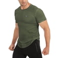 thumbnail image 1 of BROKIG Mens BOLD Gym Workout Shirt, Casual-Fit Lightweight Muscle T-Shirts for Men (Large, Green), 1 of 8