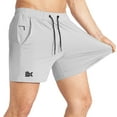 thumbnail image 1 of BROKIG Mens Lightweight Gym Shorts Running Workout Shorts with Pockets (Large, Light Grey), 1 of 6