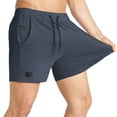 thumbnail image 1 of BROKIG Mens Lightweight Gym Shorts Running Workout Shorts with Pockets, Male (Large, Dark Grey), 1 of 6