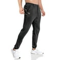 thumbnail image 1 of BROKIG Mens Stretch Lightweight Sweatpants with Zip Pockets Tapered Joggers Athletic Pants for Running,Workout,Jogging(Large,Black), 1 of 7