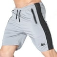 thumbnail image 1 of BROKIG Mens Sidemesh Workout Running Shorts with Zip Pockets Gym Athletic Shorts (X-Large, Light Grey), 1 of 9