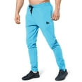 thumbnail image 1 of BROKIG Mens Slim Fit Pants Zip Gym Joggers Sports Athletic Trousers Workout Sweatpants Casual Track Pants with Pockets (Medium, Light Blue), 1 of 7