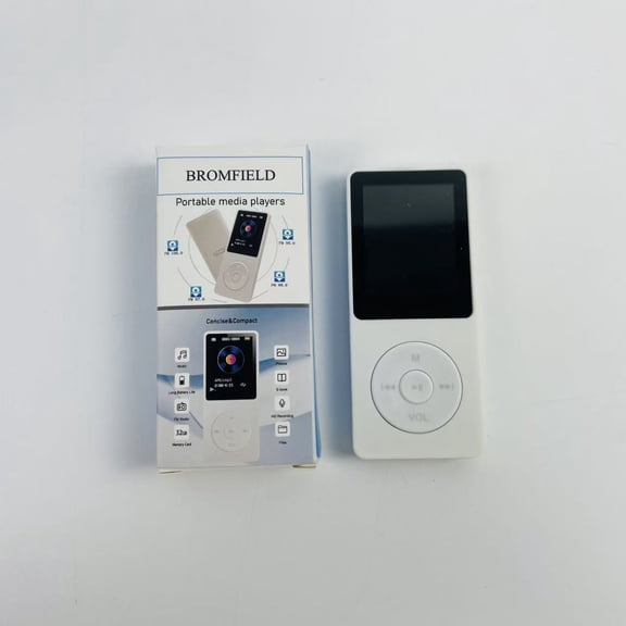 BROMFIELD Portable media players, Player with Bluetooth 5.2, 32GB Portable Lossless Music Player for Kids,Build-in HD Speaker/Photo/Video Play/FM Radio/Voice Recorder/E-Book,Supports up to 128GB