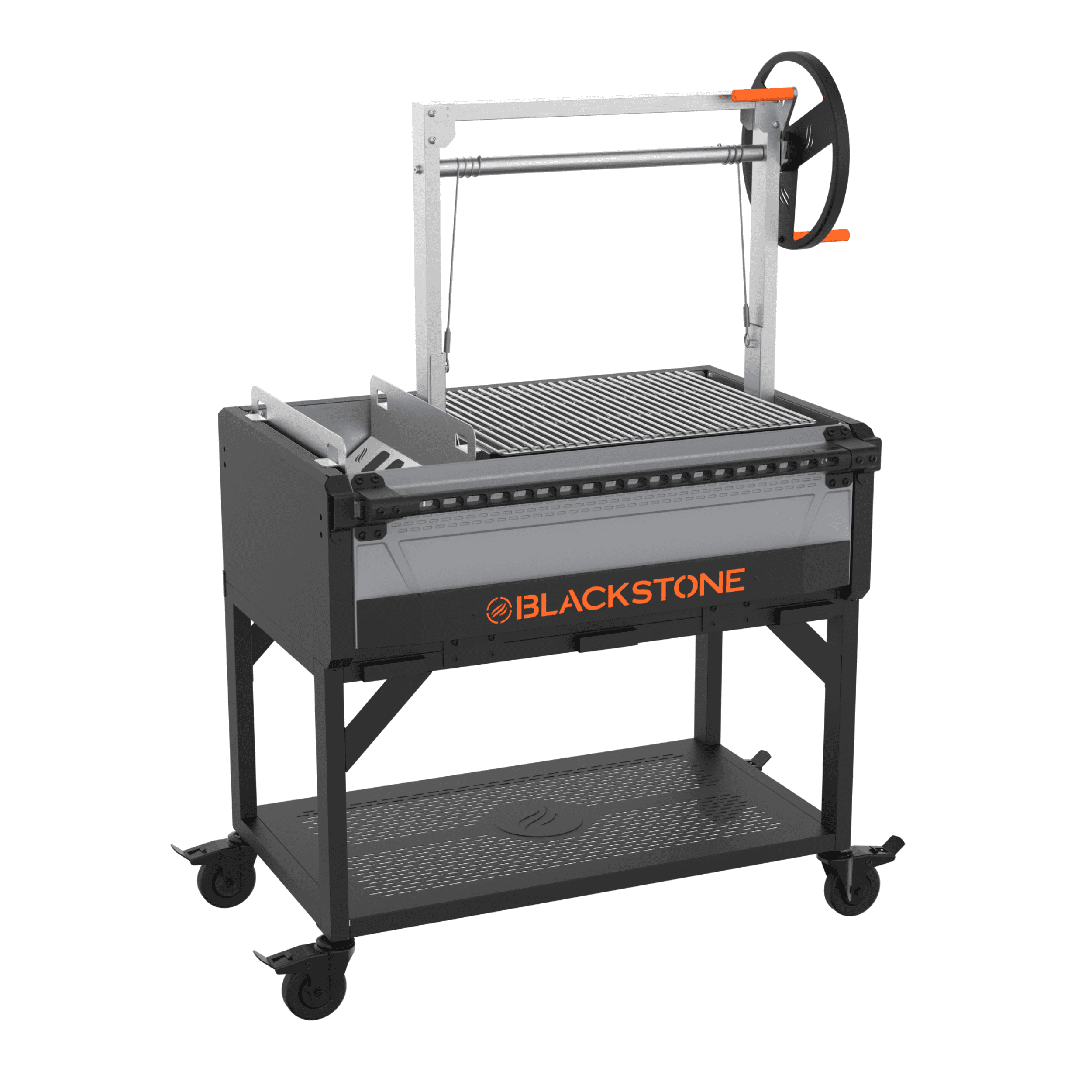 Blackstone Bronco Open Flame Grill with Soft Cover and Coal Rake