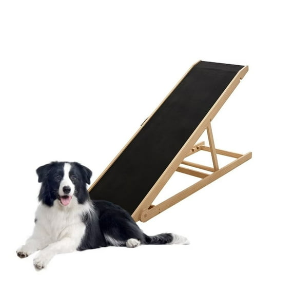 BRONKIGE Dog Ramp,6 Level Adjustable Folding Pet Ramp for Bed, Couch,SUV - High Traction Portable Paw Ramps,Great for Small & Large Old Dogs & Cats, Supports up to 200 lbs,47" Long