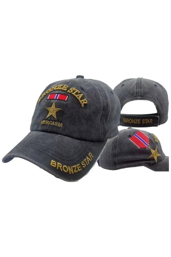 BRONZE STAR HEROISM Military Korea VIETNAM War Ball Cap Hat VELKRO