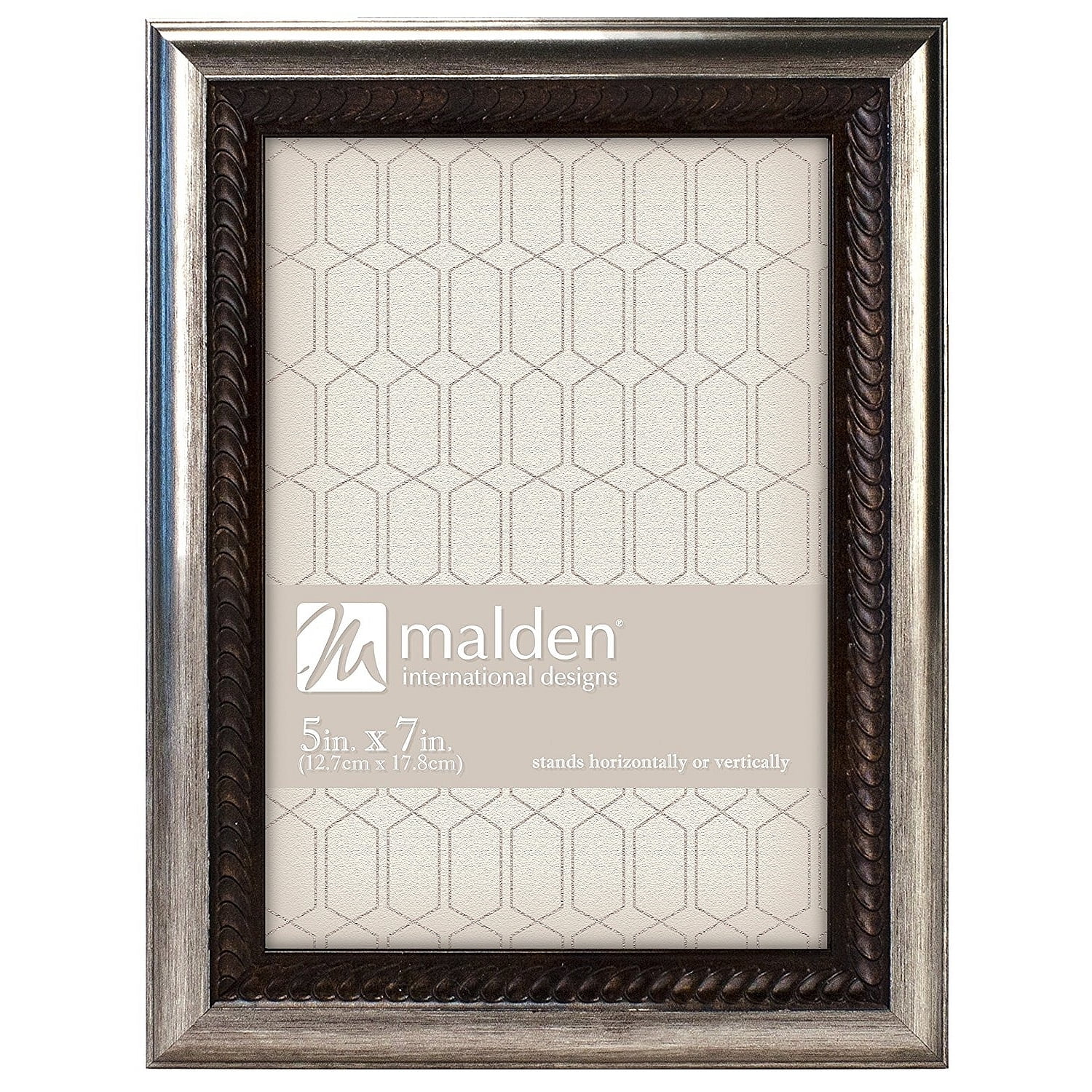 Classic Black and Bronze 5x7 Tabletop and Wall Picture Frame