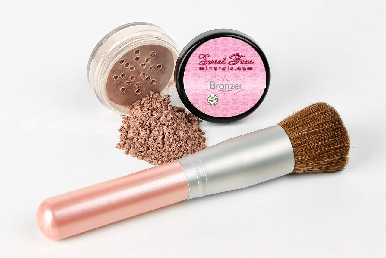 BRONZER with BRONZING BRUSH Mineral Makeup Bronzing Warmth Tanning