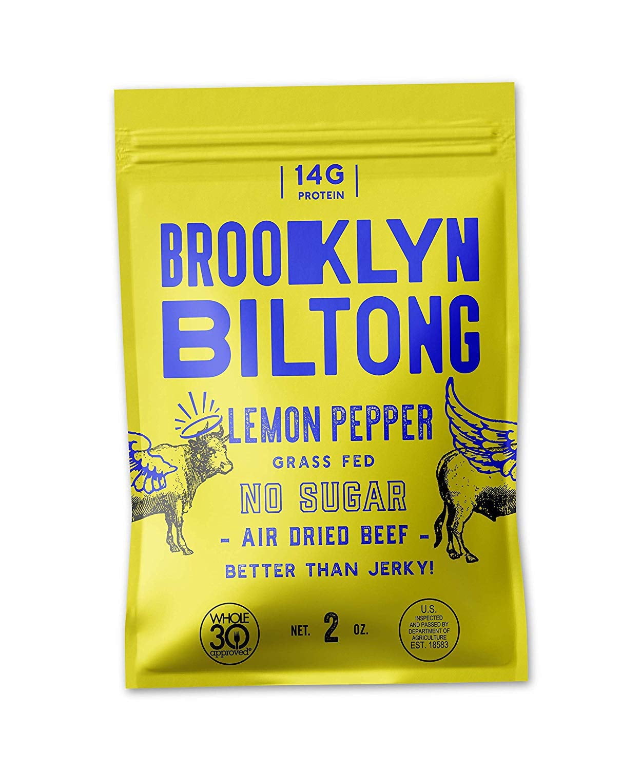 Brooklyn Biltong - Air Dried Grass Fed Beef Snack, South African Beef Jerky - Whole30 Approved, Paleo, Keto, Gluten Free, Sugar Free, M