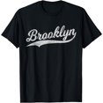 thumbnail image 1 of BROOKLYN NEW YORK RETRO VINTAGE SPORTS SCRIPT FLAG SWOOSH T-Shirt, 1 of 3