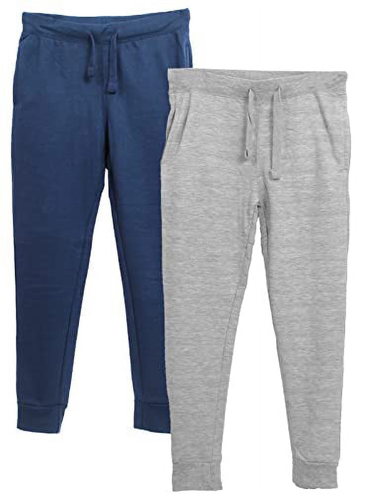 Babyhug French Terry Full Length Jogger Fit Track Pants with New York Print - Blue main image 0