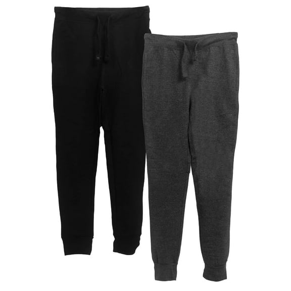 Brooklyn Vertical Boys 2-Pack French Terry Joggers – Soft Cotton Pants with Drawstring & Pockets, Casual & Athletic Wear, Sizes Small-XL