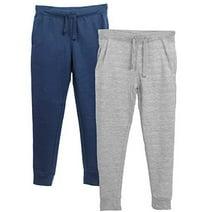 BROOKLYN VERTICAL 2-Pack Boys French Terry Joggers Pant|Soft Comfortable Cotton,Drawstring Pull,Pockets| Small-XL
