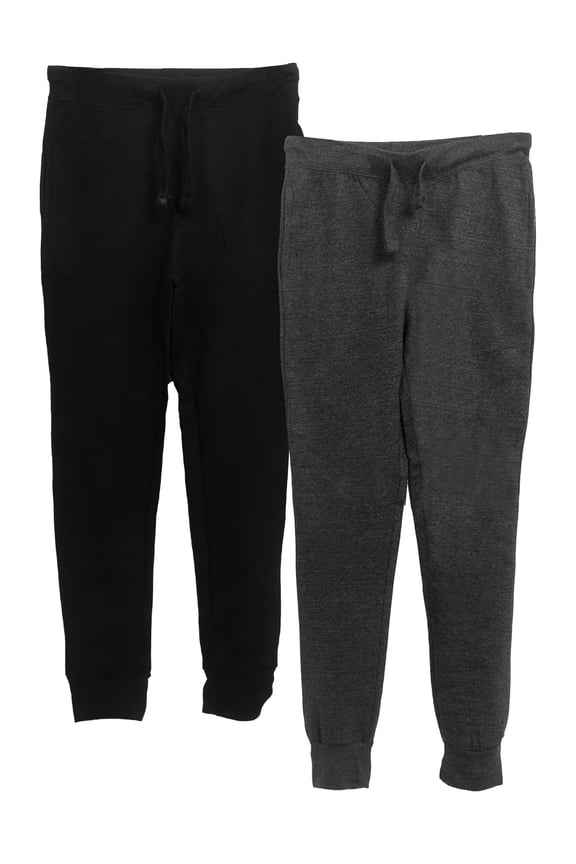 2-Pack Boys French Terry Joggers Pant|Soft Comfortable Cotton,Drawstring Pull,Pockets| Small-XL