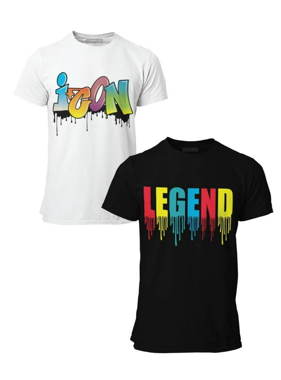 2-Pack NASA Mens Short Sleeve Crew Neck T-Shirt with Chest Print|Officially Approved Designs| Soft Cotton Sizes S-XL