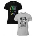 thumbnail image 1 of BROOKLYN VERTICAL 2-Pack Video Gamer Gaming Short Sleeve Crew Neck T-Shirt with Chest Print | Soft Cotton Graphic Tees Sizes S-XL, 1 of 4