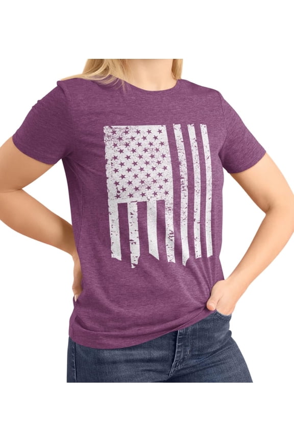 4th of July Shirts, Patriotic Graphic T-Shirts for Independence Day, Amaerican Flag