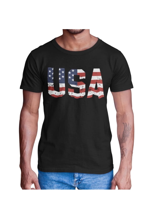 4th of July Shirts, Patriotic Graphic T-Shirts for Independence Day, Amaerican Flag