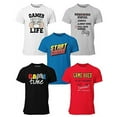 thumbnail image 1 of Brooklyn Vertical Boys Video Gamer Short Sleeve T-Shirt, 5-Pack | Soft Cotton Sizes 6-20, 1 of 4