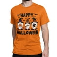 thumbnail image 1 of BROOKLYN VERTICAL Adult Halloween Printed T-Shirts Jack O' Lantern Pumpkin Skeleton Fun Costume Designs, 1 of 5