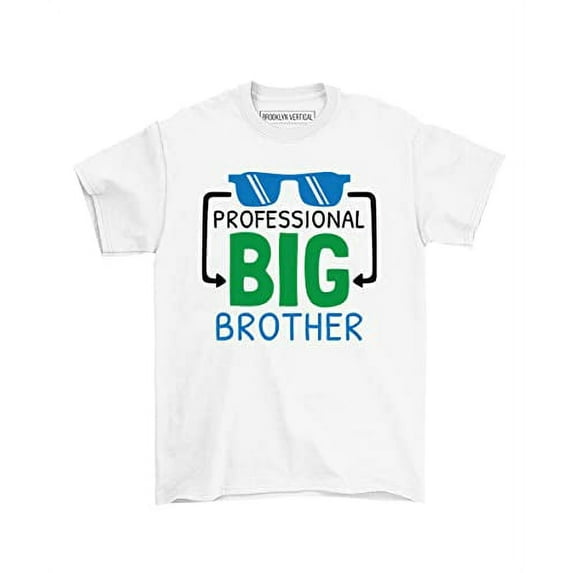BROOKLYN VERTICAL Big Brother T-Shirt for Big Bro Announcement, Promoted to Big Brother, Everyday Wear| Toddler to Big Boy Sizes