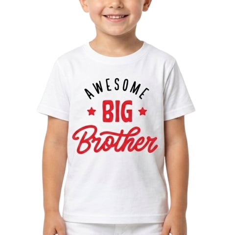 BROOKLYN VERTICAL Big Brother T-Shirt for Big Bro Announcement, Promoted to Big Brother, Everyday Wear| Toddler to Big Boy Sizes