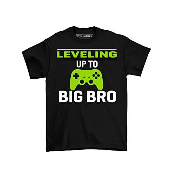 Brooklyn Vertical Big Brother Announcement Tee, 100% Cotton, Toddler to Big Boy Sizes