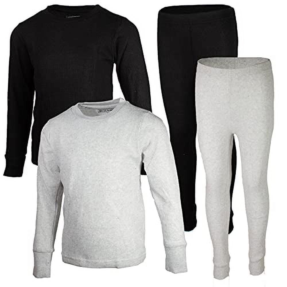 BROOKLYN VERTICAL Boys 2-Pack Thermal Waffle Active Base Layer Sets ...