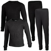 BROOKLYN VERTICAL Boys 2-Pack Thermal Waffle Active Base Layer Sets| Long Sleeve Shirt and Pants