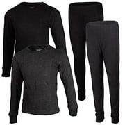 BROOKLYN VERTICAL Boys 2-Pack Thermal Waffle Active Base Layer Sets| Long Sleeve Shirt and Pants