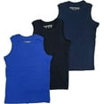 thumbnail image 1 of BROOKLYN VERTICAL Boys 3 Pack Muscle Shirt Sleeveless Tee - Tagless Cotton Super Soft, 1 of 6