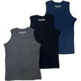 thumbnail image 1 of BROOKLYN VERTICAL Boys 3 Pack Muscle Shirt Sleeveless Tee - Tagless Cotton Super Soft, 1 of 6