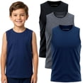 thumbnail image 1 of BROOKLYN VERTICAL Boys 3 Pack Muscle Shirt Sleeveless Tee - Tagless Cotton Super Soft, 1 of 7