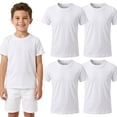 thumbnail image 1 of BROOKLYN VERTICAL Boys 4-Pack Short Sleeve Solid Color T-Shirts | Cotton Crew Neck Tagless Tees, 1 of 8